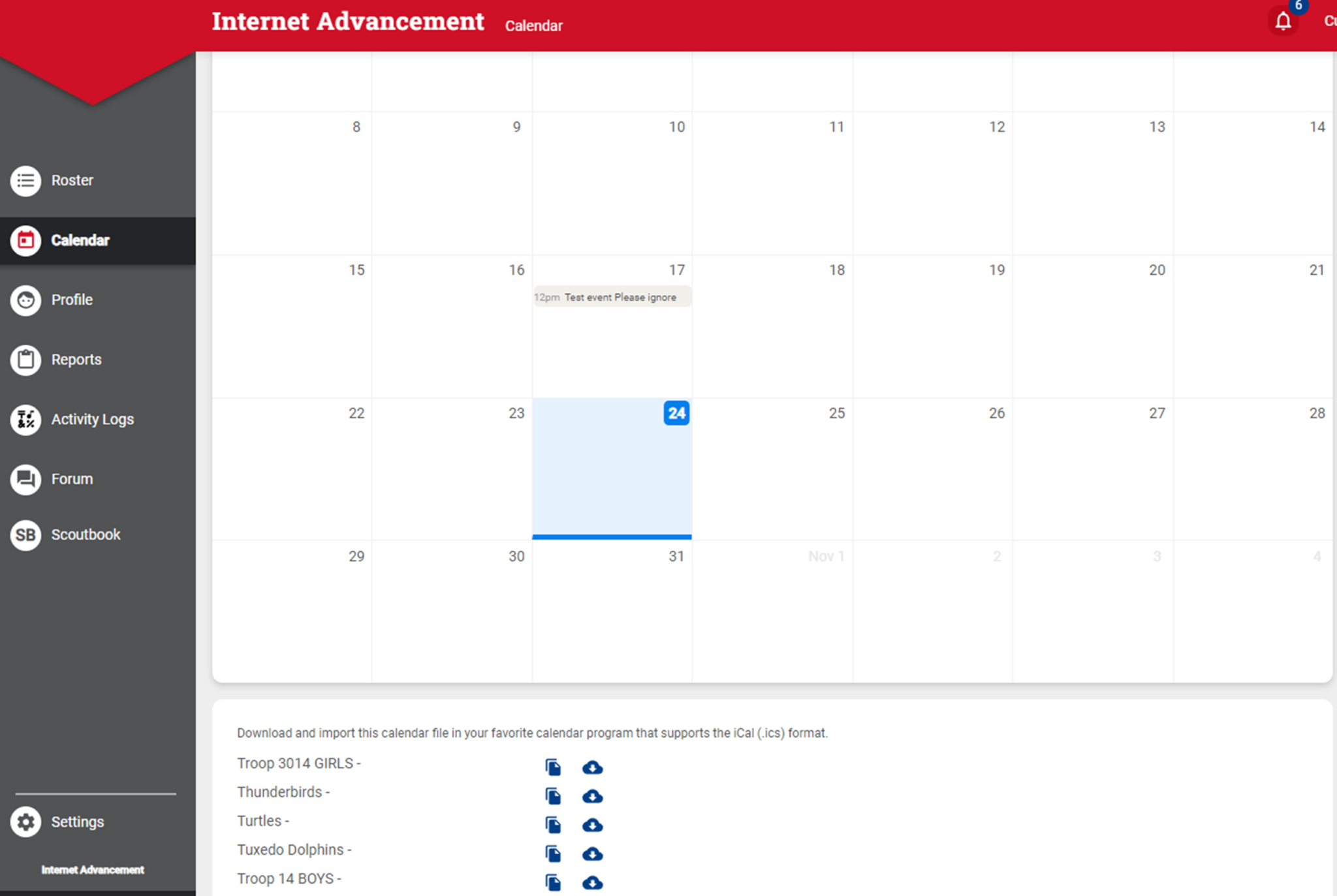 Using Scoutbook Plus Calendar (SB)(IA) Scoutbook Knowledge Base