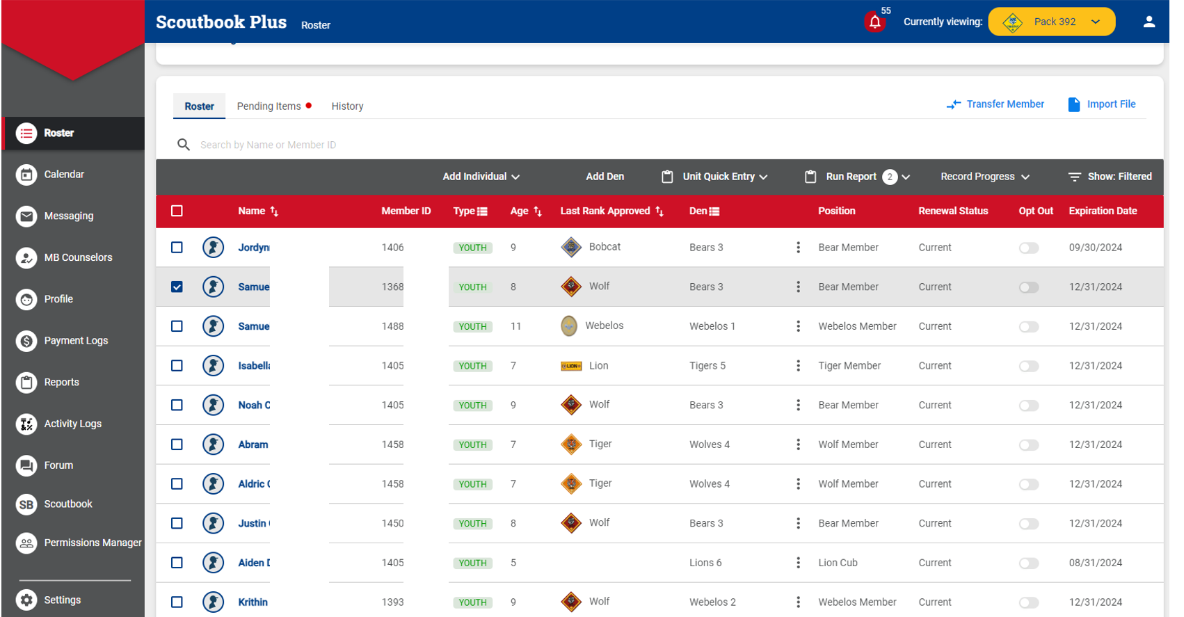 Introduction To Scoutbook Plus For Packs Scoutbook Knowledge Base